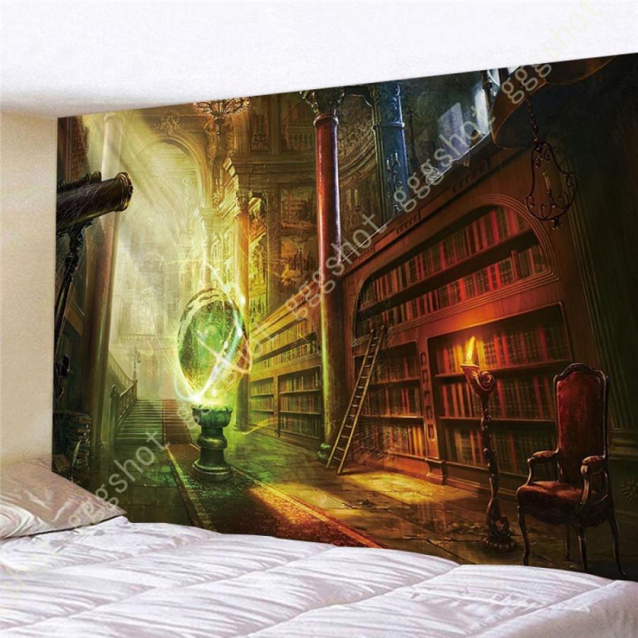 Web限定カラー タペストリー 本棚 本 棚 レトロ ヴィンテージ だまし絵 テレワーク 背景 リモートワーク 背景布 大きい 壁 インテリア 布 目隠し 部屋 飾り おしゃれ タペストリー カラー カラー 10 Www Factana Com