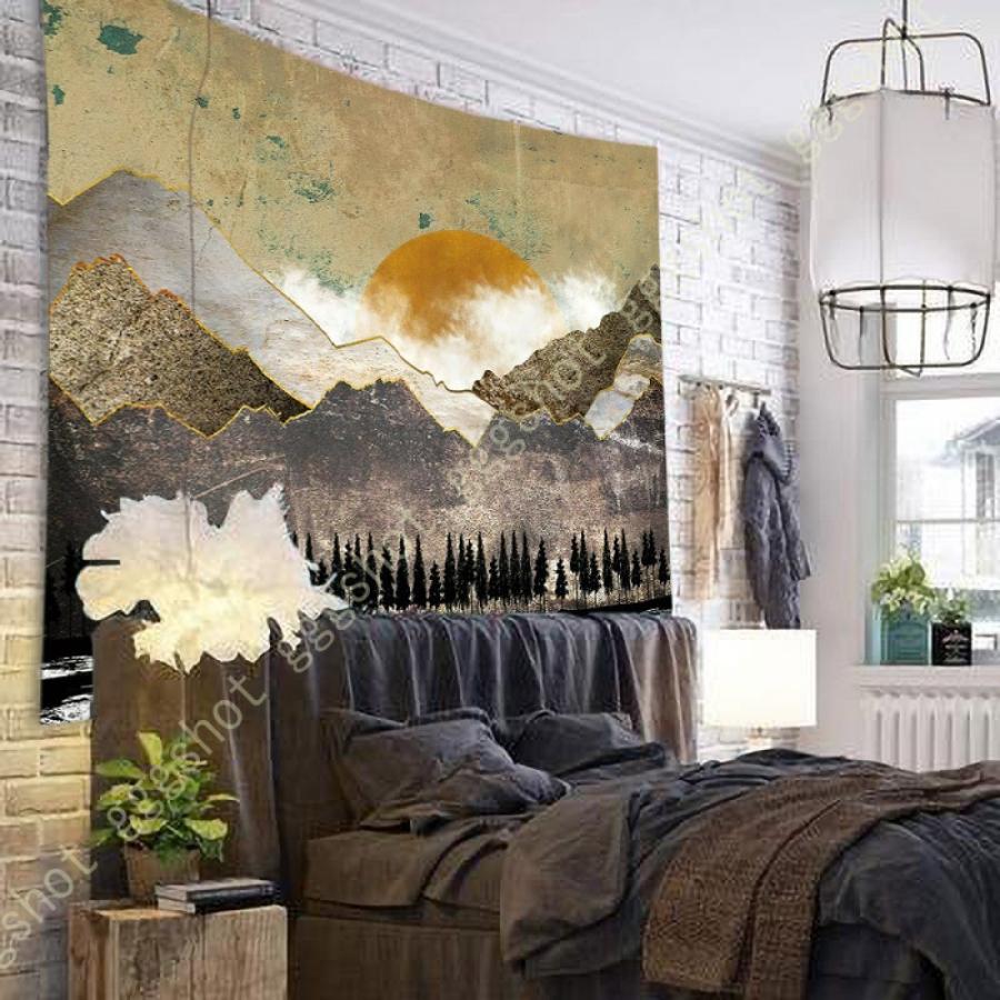 タペストリー 木 チョウ 壁飾り タペストリー 窓 インテリア 飾り おしゃれ サプライズ ホーム装飾 休日飾り スタイルー 青空と白雲 トップ飾り 壁画 装飾布 大人気の