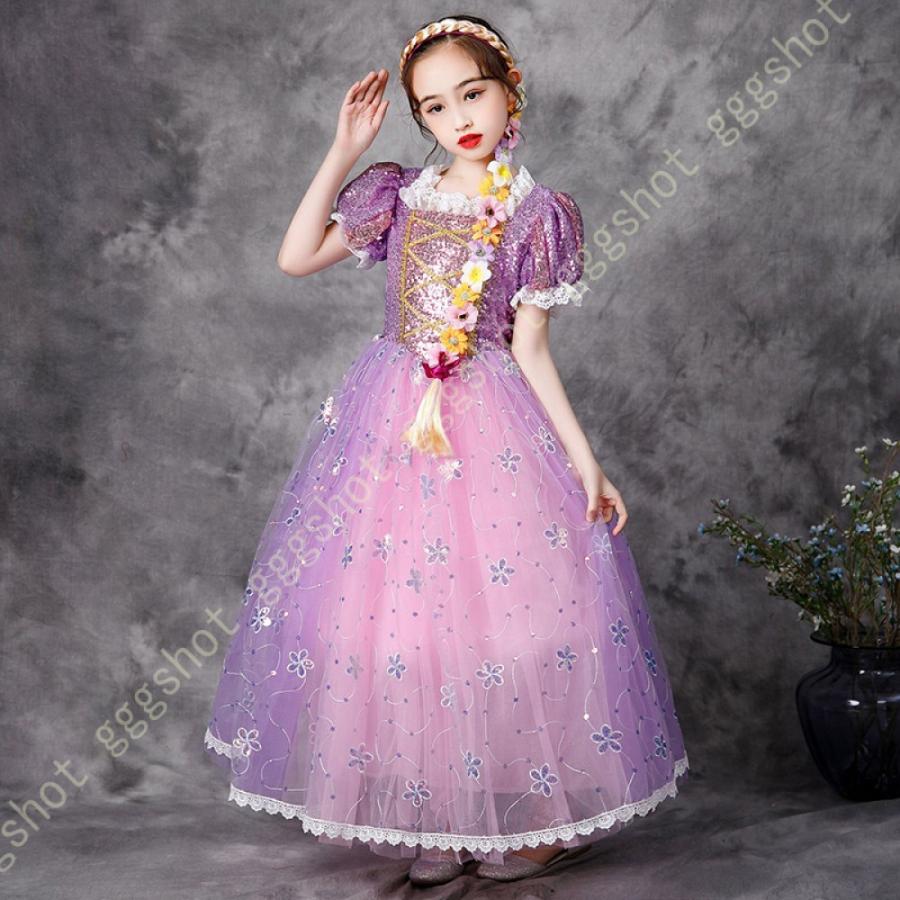 ハロウィン 子供発表会 プリンセスドレス コスプレ 女の子 チュール キッズ キャラクター衣装 子供 女の子 仮装 衣装 子供発表会 お姫様 ワンピース ドレス 刺繍 コスチューム 演出服 Gggshot Nui Onn M5ppt 半袖