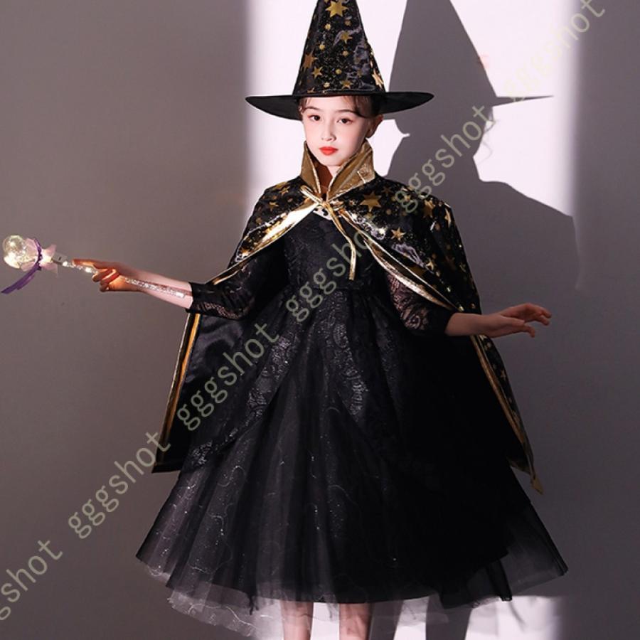 仮装 女の子 Gggshotのハロウィン 子供 魔女 巫女 衣装 変装 ハロウィン ワンピース 変装 可愛い 子供ドレス コスプレ衣装 ハロウィン ウィッチ 可愛い お姫様 コスチューム キッズコスチューム