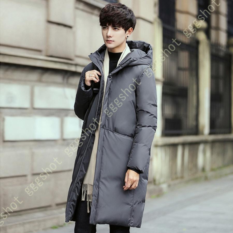 超ポイント祭 期間限定 厚手 中綿コート ロング丈 冬 ダウンジャケット メンズ 韓国風 黒 ブルゾン 暖かい 登山 軽量 ビジネス フォーマル 防風 防寒 フード付き ファッション ダウンコート サイズ M Hakunamatatagrill Com