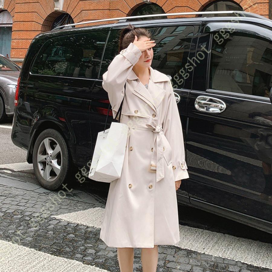 驚きの値段で スプリングコート 長袖 撥水加工 トレンチ ロングコート カジュアル レディース トレンチコート ロング コート ジャケット 春秋冬 ジャケット アウター トレンチコート サイズ M