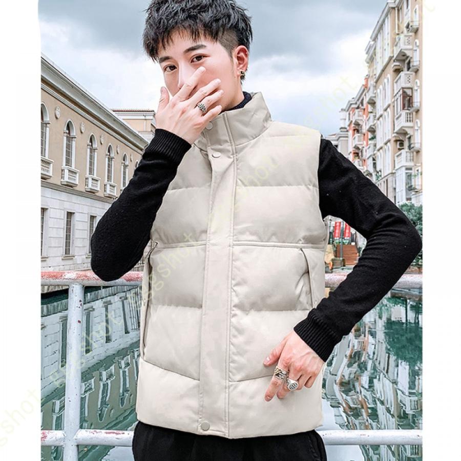 本日特価 ジャケット ダウンベスト メンズ 暖かい 軽量 防風 防寒 中綿ベスト ダウンベスト メンズ 暖かい 軽量 防風 防寒 中綿ベスト ふわふわ インナーダウン 綿入れ シンプル 無地 秋 冬 黒 ハイネック 大きいサイズ アウター ベスト Www Threeriversofs Com