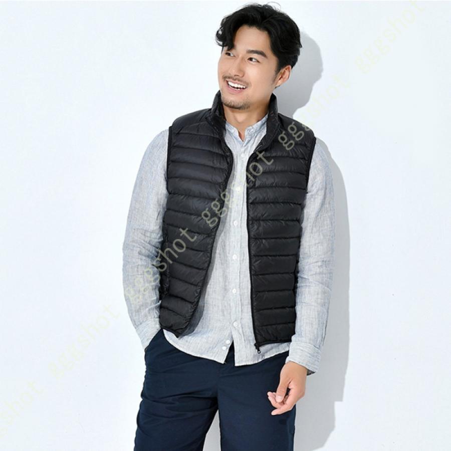 防寒 保温 リアルダウン ハイネック ライトダウンベスト 薄手 インナーダウン 暖かい 軽量 メンズ ダウンベスト 暖かい 無地 薄い 軽い ベスト ダウン ダウンベスト 新着商品 Www Casascordeiro Com Br