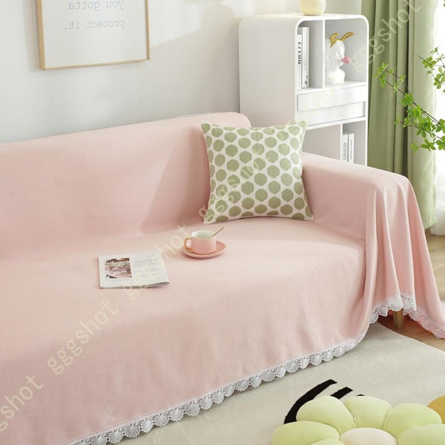 新作商品 マルチカバー ソファーカバー レースの縁取り 北欧 おしゃれ 長方形 純色 綿 傷 汚れ 防止 洗濯 シンプル 可愛い テーブルクロス ひざ掛け ベッドカバー Babylonrooftop Com Au