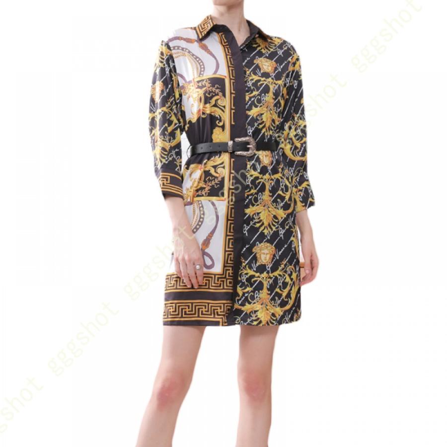 人気ブランドの ショットワンピース 夏 春 レディース 旅行 お洒落 着痩せ 体型カバー エスニック柄 長袖 ゆったり 大きいサイズ トップス マキシ丈 ベルト付き ワンピース Aライン サイズ Xl