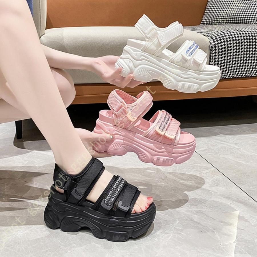 スポーツサンダル レディース 厚底 スニーカーサンダル 8.5cm