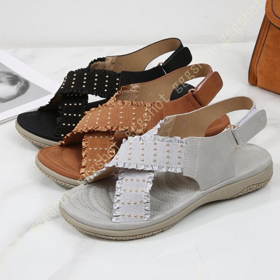 ビーチサンダル レディース ぺたんこ 歩きやすい フラット バック