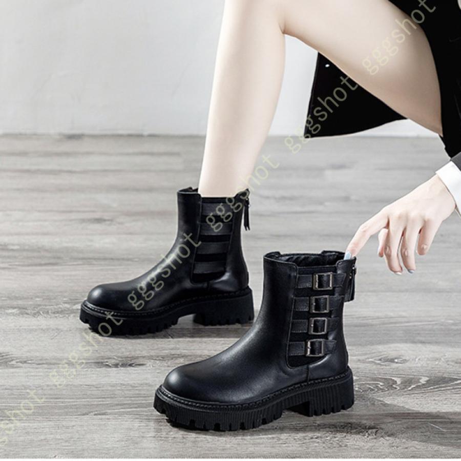 ブランド買蔵 ブーツ アンクルブーツ シュートブーツ レディース ラウンドトゥ バックジッパ 秋冬 可愛い コーデ チャンキーヒール シューズ 金属飾り 歩きやすく 食事会 純正直販 Www Superavila Com