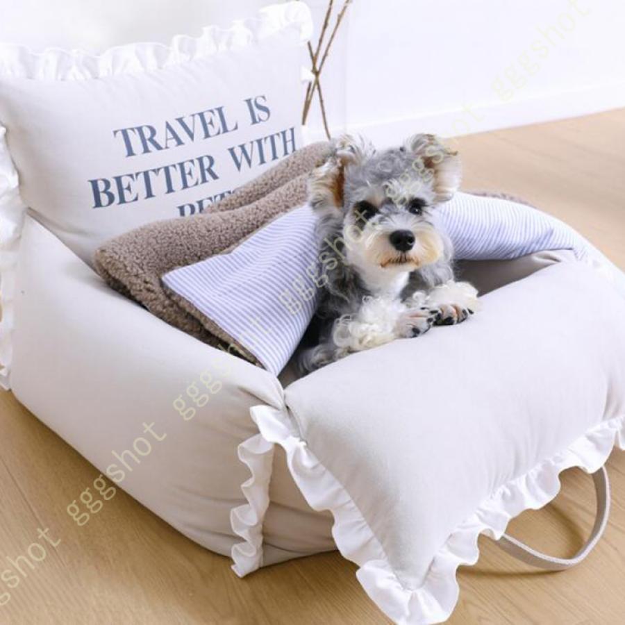 ペット用ドライブベッド 車 ペットシート ペットソファー 犬 中型犬 犬猫クッション ドライブベッド 2way 車用 夏用 ペットベッド ペットソファ ドライブ用品 