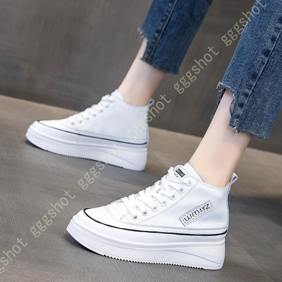 人気オンライン 厚底 ハイカット スニーカー レディース 本革 レースアップ カジュアルシューズ 美脚 軽い コンフォート レディーススニーカー 幅広 甲高 通気性 本物 新品 Ebminmobiliariard Com