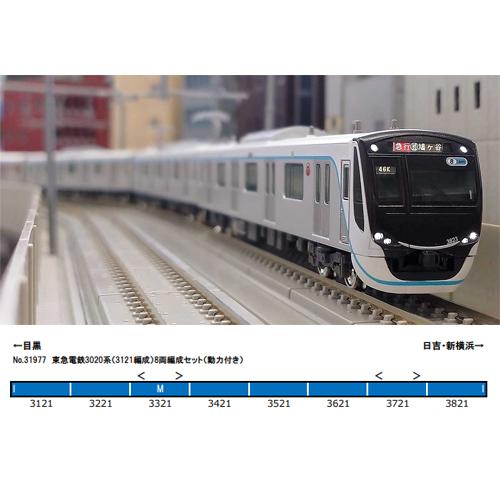 東急電鉄3020系（3121編成）8両編成セット（動力付き） 31977 Nゲージ