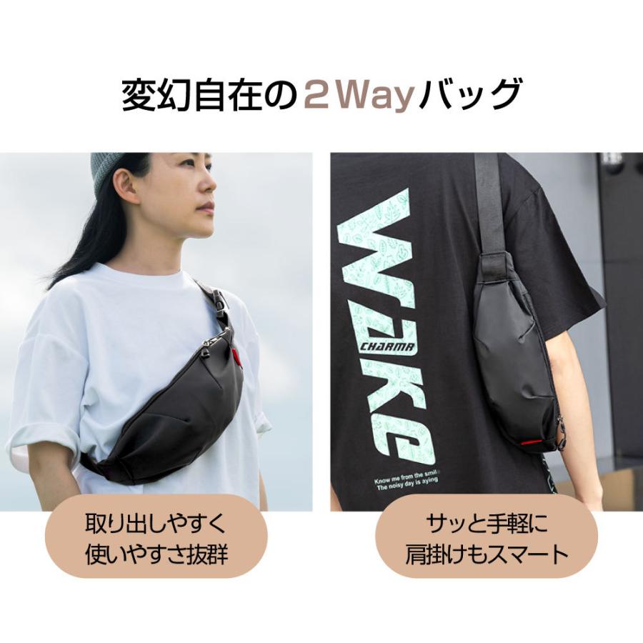 ボディバッグ メンズ レディース ショルダーバッグ レザー 大容量 斜