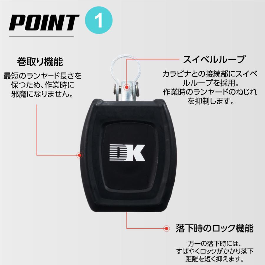 自動巻き取りライフラインケーブル安全 330ポンド ダブル 自動巻き取りライフラインケーブル安全 330ポンド ダブル