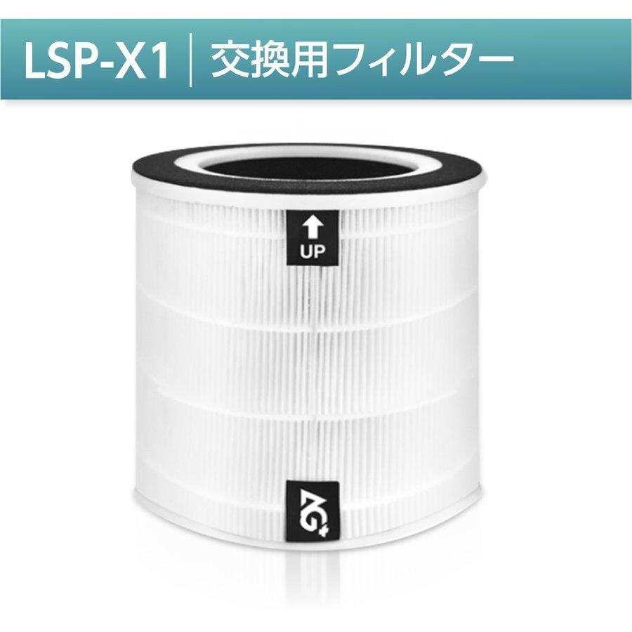あすつく 空気清浄機 lsp-x1 交換用フィルター ウイルス タバコ ホコリ ハウスダスト お手入れ簡単 lsp-x1-sf
