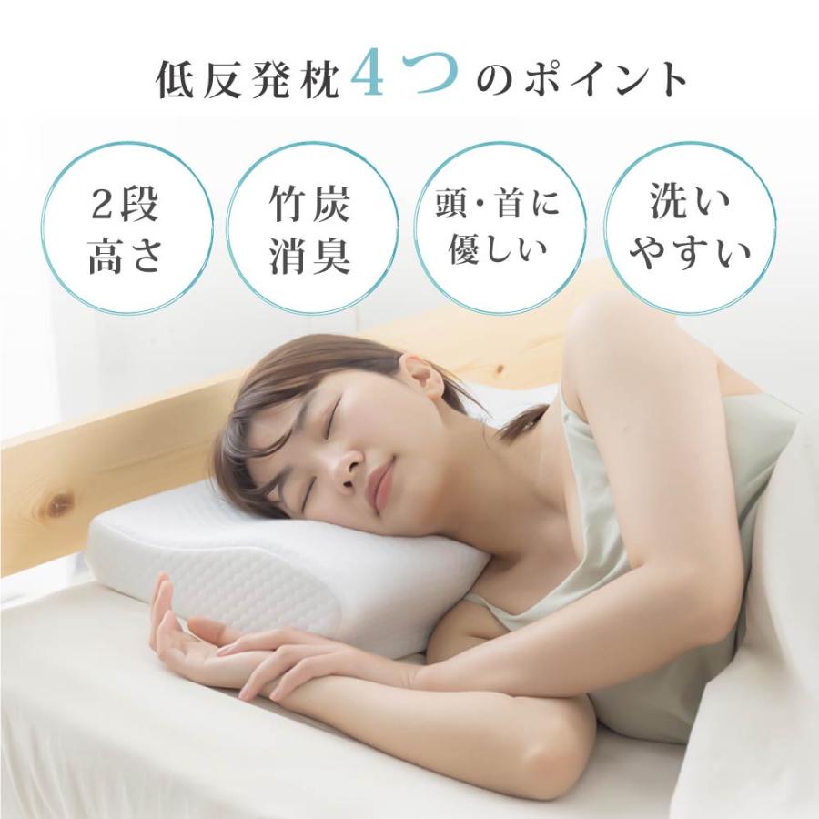 箱に傷があるので半額！　高さ調整 安眠枕 カスタマイズ 姿勢矯正低反発ウレタン 低反発枕 枕 プレミアム 2段階高さ調整 ウレタン 肩こり 首こり もっ