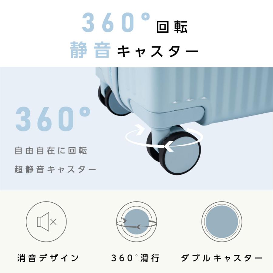 前開き スーツケース USBポート付き キャリーケース Sサイズ 5カラー