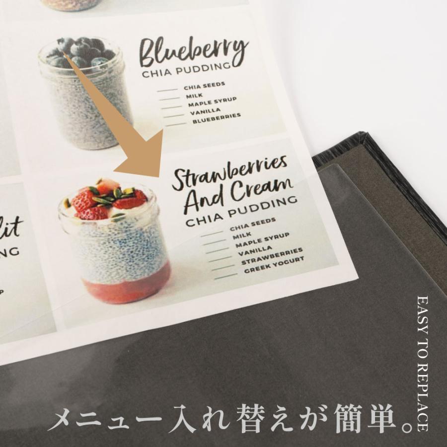 和洋メニューブック B5 洋風 和風 メニューカバー 品書き おしゃれ レストラン 飲食店 メニュー表 ファイルブック 業務用 高級 メニュークリップ式 yyb-cp03 | ブランド登録なし | 02