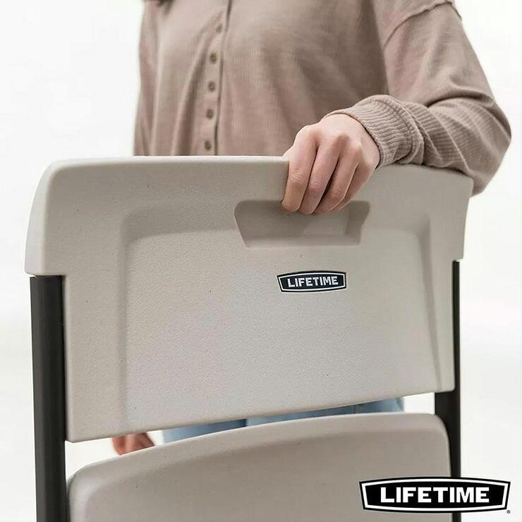 LIFETIME ライフタイム 折りたたみ椅子 4脚セット アーモンド コストコ正規品 フォールディングチェア 折り畳みチェア イス 椅子 屋内_3