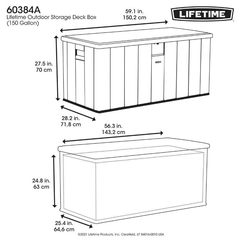 LIFETIME ライフタイム デッキボックス 150ガロン 567L 大容量 屋外