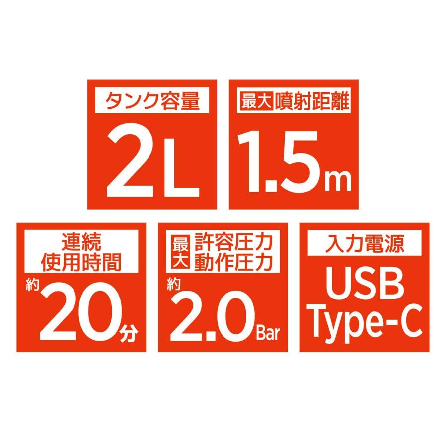 NUNU FACTORY 電動フォームガン 新品未使用 洗車用 電動蓄圧 充電式 フォームガン 2L Knotia Vita 電動フォーム