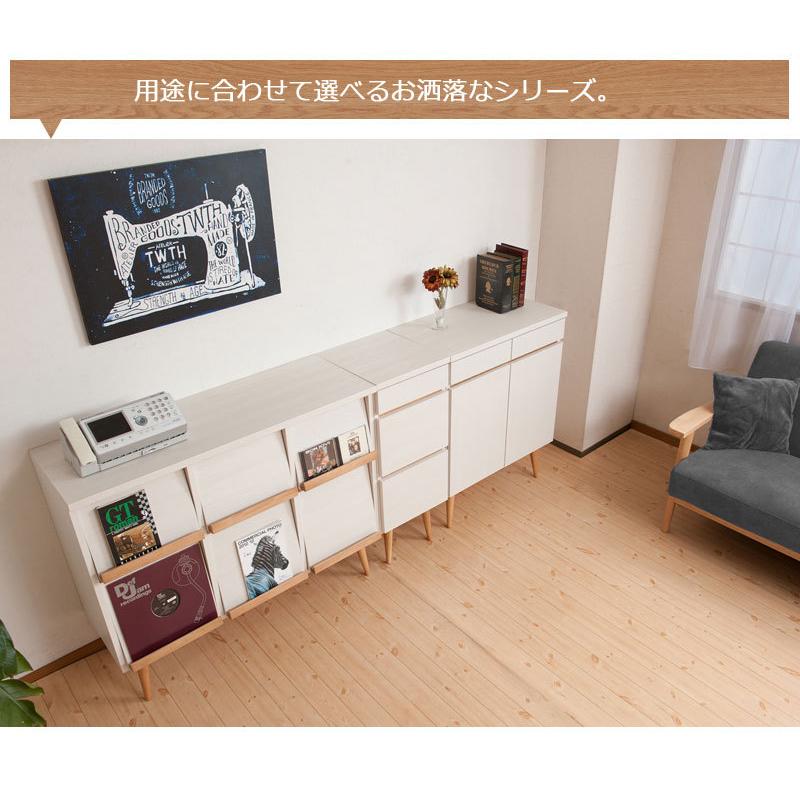 脚付リビングボードシリーズ 幅110 脚付きキャビネット ナチュラル