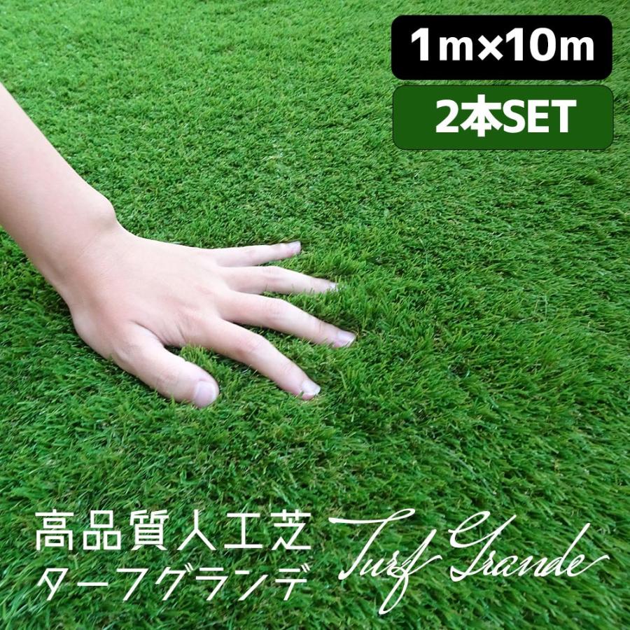 2本セット]高機能人工芝 Duf Grande ターフグランデ 1m×10m 固定ピン 