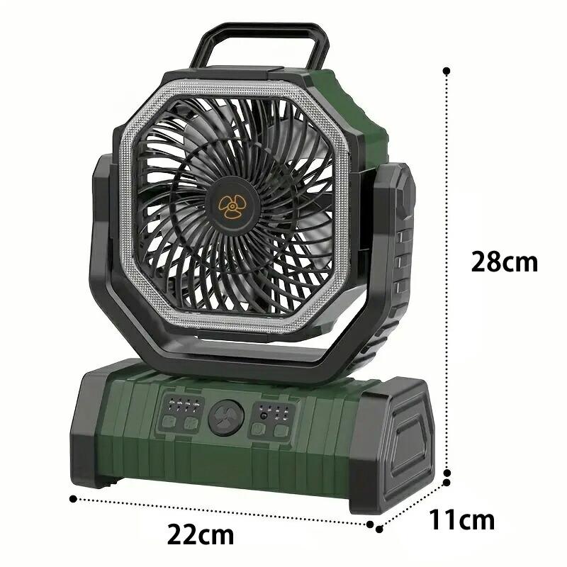 首振り 充電式 扇風機 LEDランタン搭載 ライト付き リモコン付き 静音
