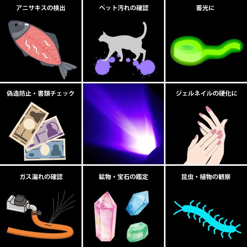 アニサキス検出 ブラックライトペン UVライト ペット 尿 チェック 台所 