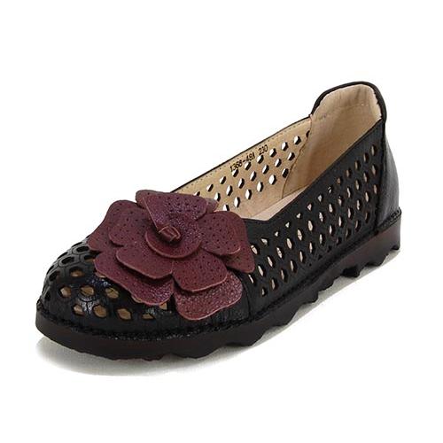 Estacion エスタシオン Estacion 革 花モチーフ レザーカット