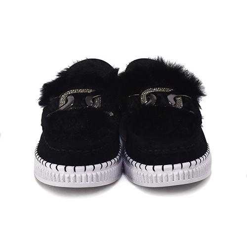 [SALE30%OFF] カリシモアルテ　Carissimoalte　革（ヌバック）ファー飾り　スリッポン　スニーカー |  | 04