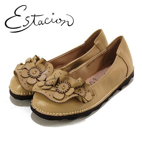 【極美品】◾️Estacion◾️フラットシューズ◾️パンプス◾️花柄◾️レザー 極美品】◾️Estacion◾️フラットシューズ◾️パンプス◾️花柄