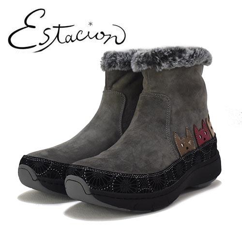 大人気❗️Estacion エスタシオン サイドジップ 黒 ショートブーツ L