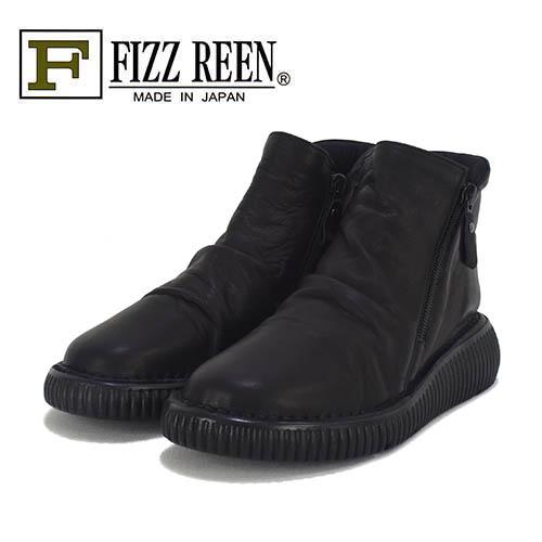 FIZZREEN　フィズリーン　本革　ダブルファスナー　ショートブーツ | FIZZ REEN