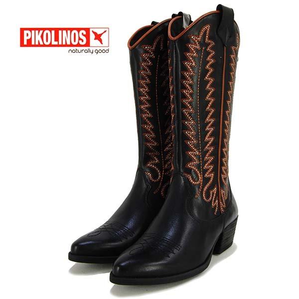 [SALE40%OFF] PIKOLINOS ピコリノス 革 ハーフ丈 ウエスタンブーツ