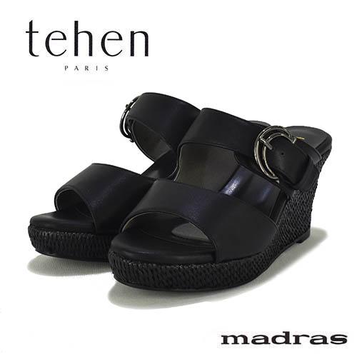 テーン　tehen　合皮　厚底　ウエッジソール　ミュール | tehen