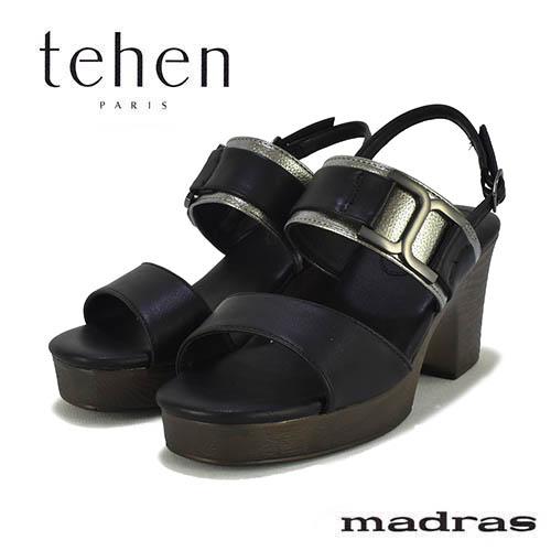 テーン　tehen　合皮　厚底　ウエッジソール　バックベルト　サンダル | tehen
