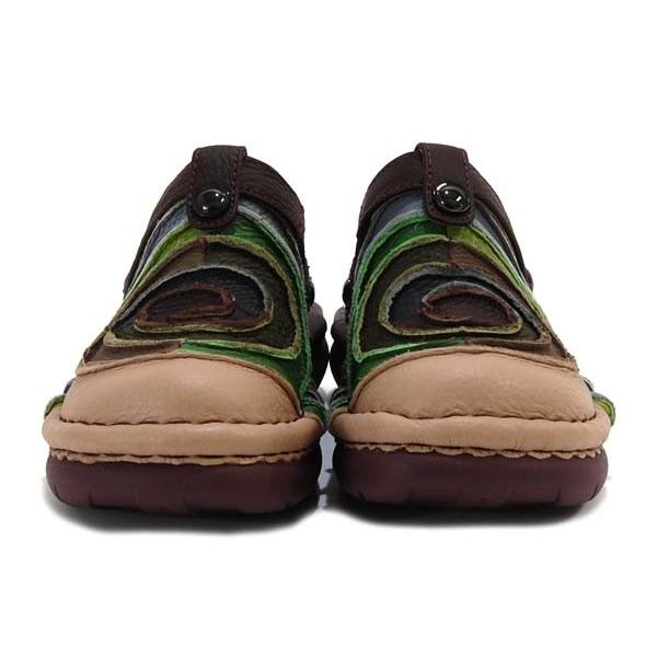 エスタシオン Estacion 革 グルグルモチーフ サボサンダル サボ