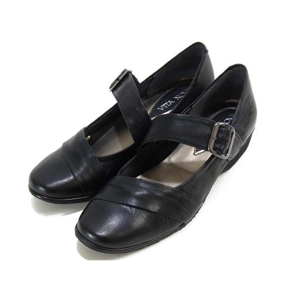 ビタノーバ VITA NOVA 革 甲ストラップ ローヒールパンプス |  | 06