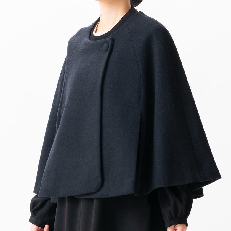 2026年冬物新発売 日本製 冬用 ブラックフォーマル ケープコート