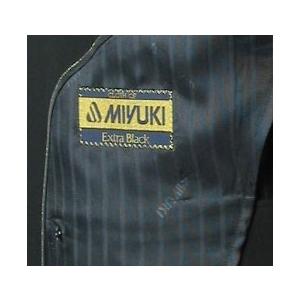 全サイズ18 夏用MIYUKITEX（ミユキ毛織）ダブルブラックスーツ