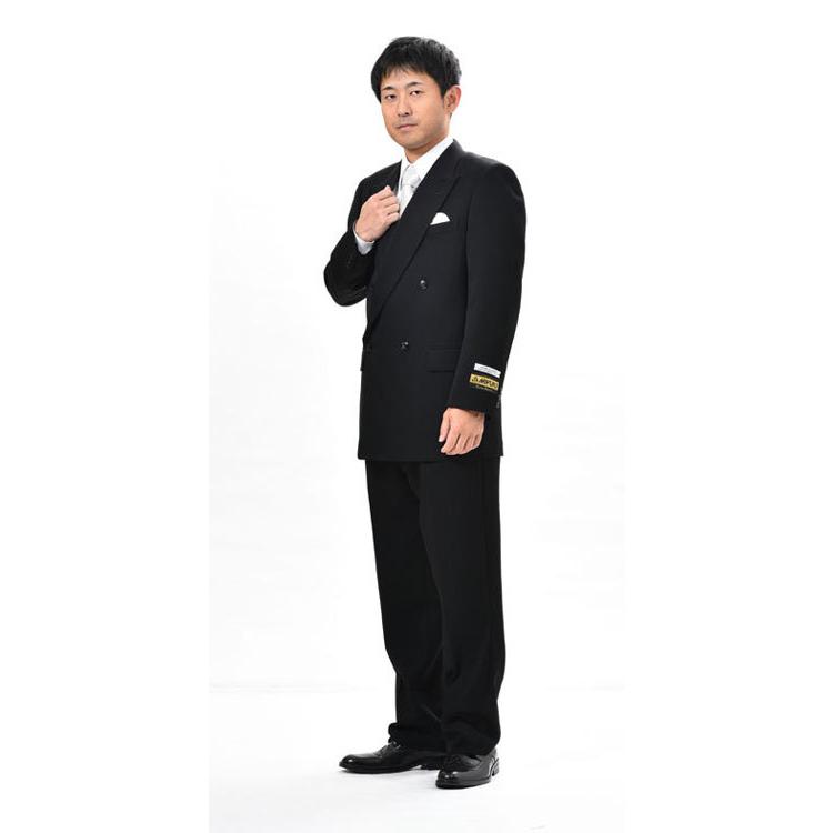 秋冬用 MIYUKITEX ダブル礼服 日本製ブラックスーツ RM13300