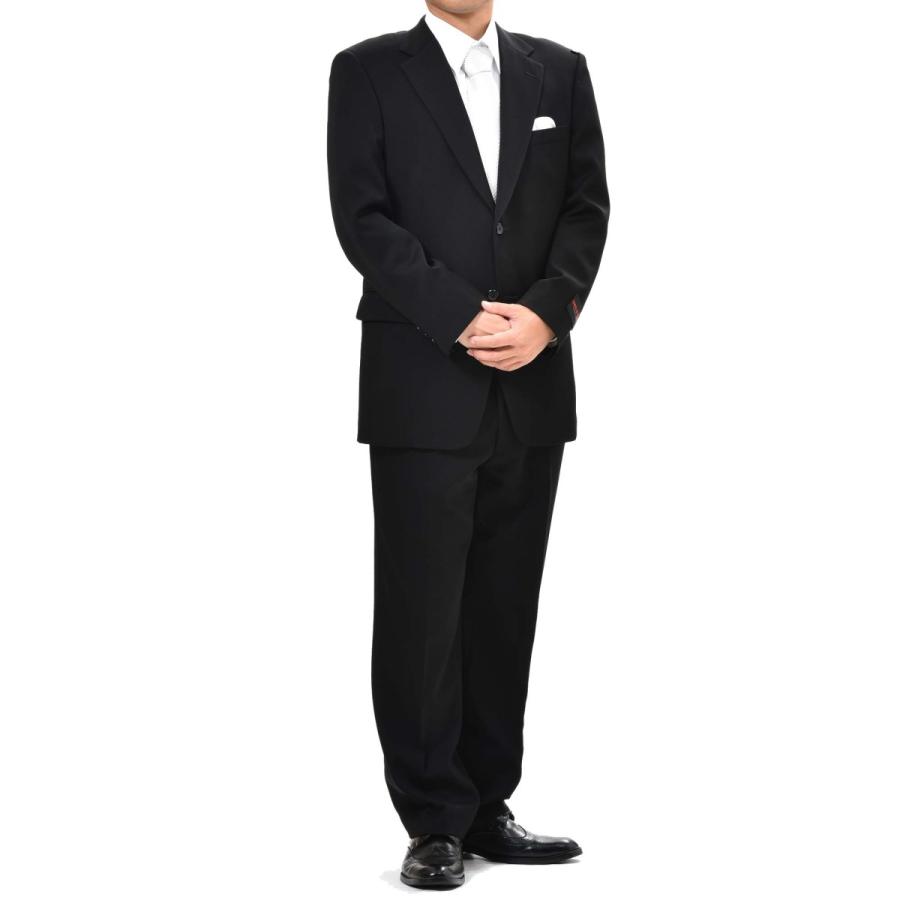 日本製 合服 ウール99％シングル2BブラックスーツRM16100Y体 礼服 喪服