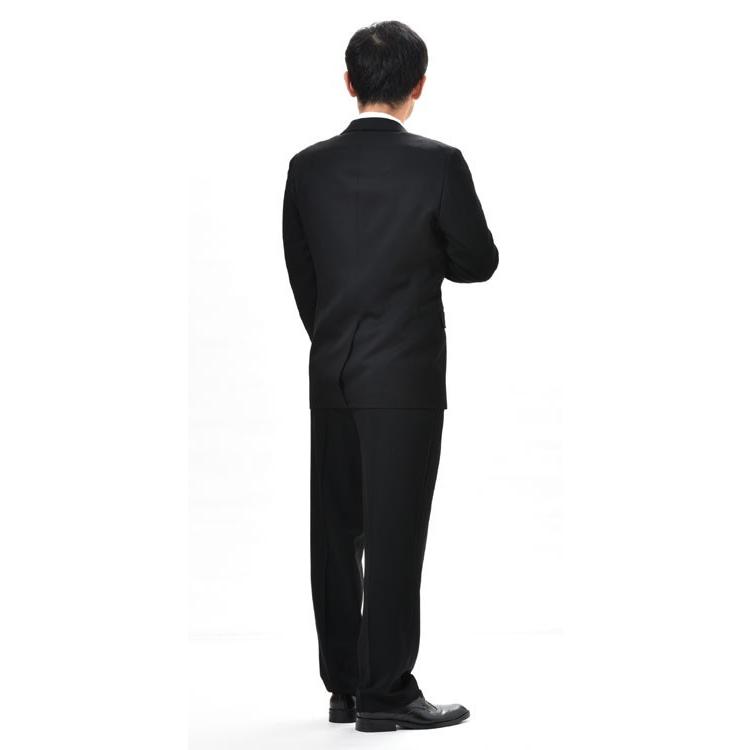 BB5新品未使用！高級ニュージーランドウール100%ブラックスーツ！ スーツ 2つボタン【WEB限定】4WAYストレッチ シャドウストライプ