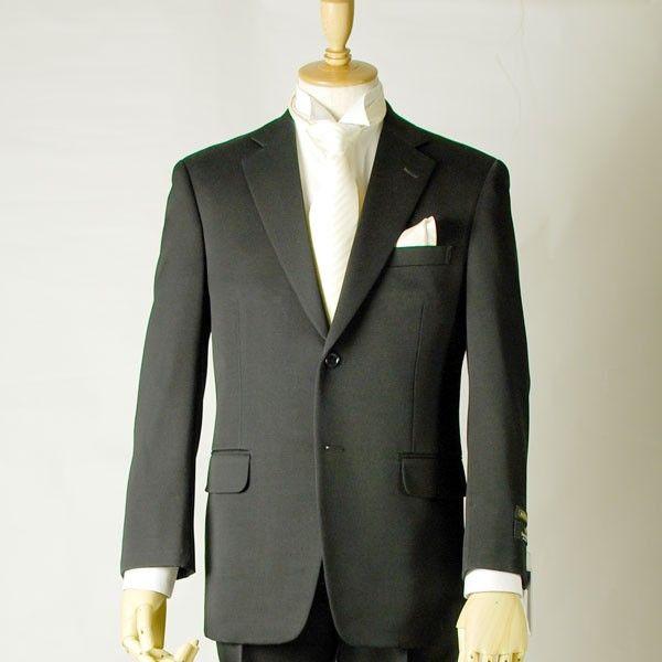 日本製 合服 ウール99％ ブラックシングルスーツ RM6412 ワンタック
