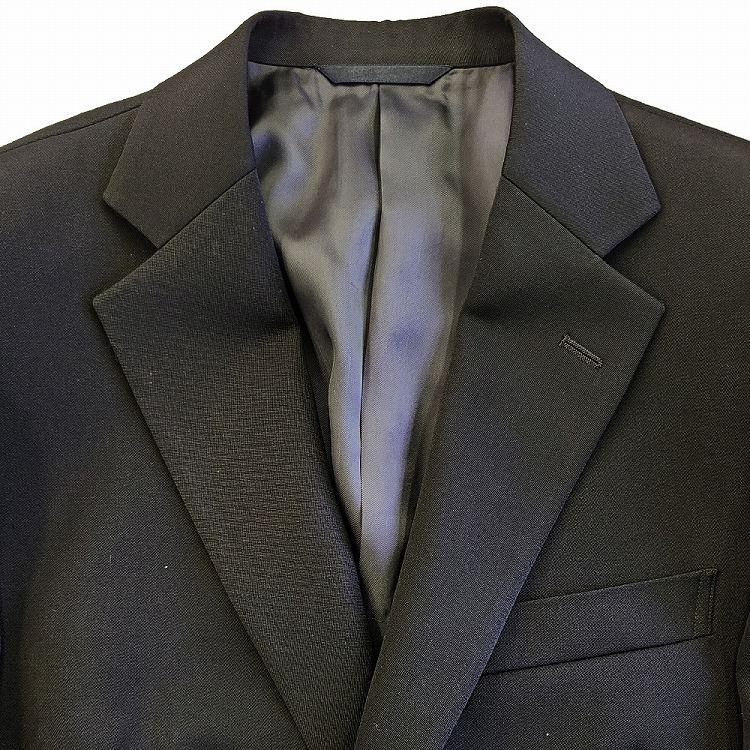 日本製 合服 ウール99％ ブラックシングルスーツ RM6412 ワンタック