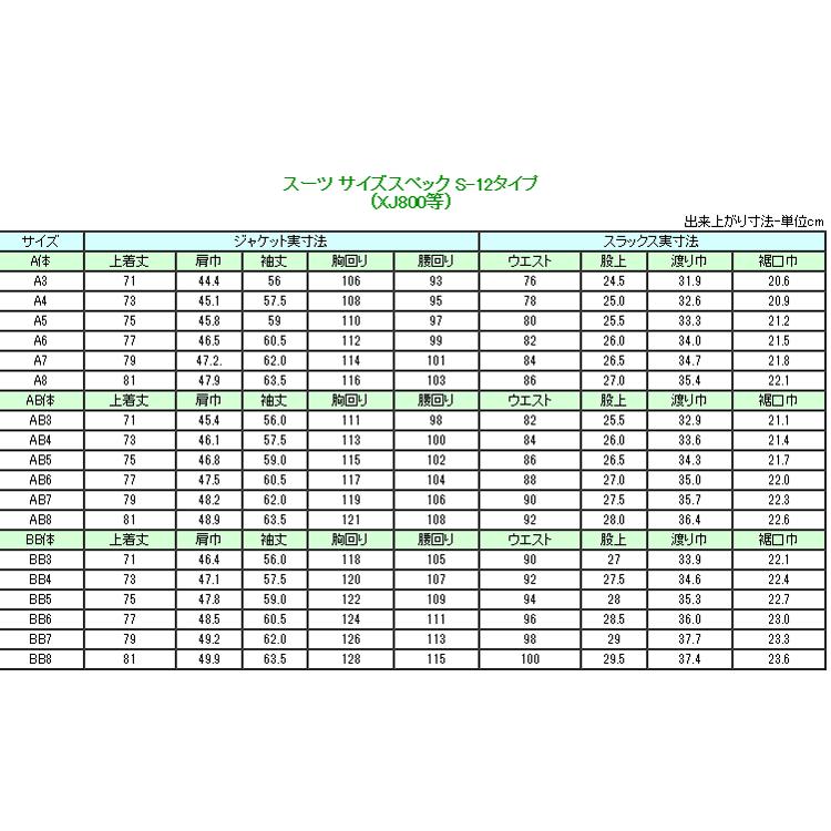 スリーシーズン用ダブル4Bブラックスーツ XJ800 【ビッグフィットクルーネックスウェット】