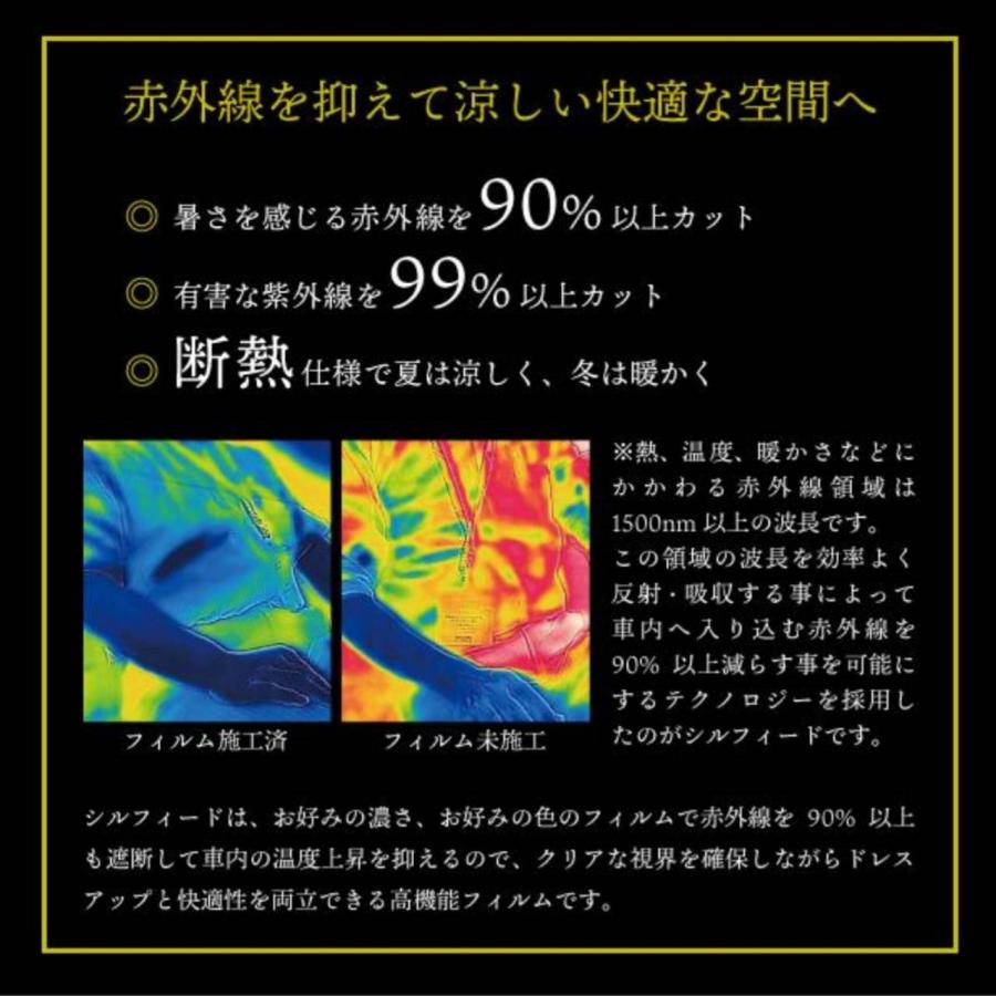 ヴォクシー ノア 透明クリア断熱 カーフィルム FGR500 フロントガラス熱成型済｜ghostshop｜08