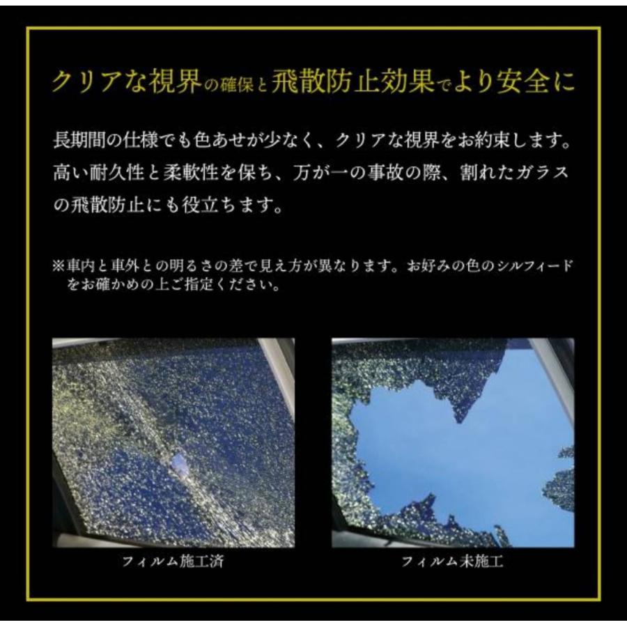 カーフィルム 新型ヴォクシー ノア 透明クリア断熱フィルム FGR500
