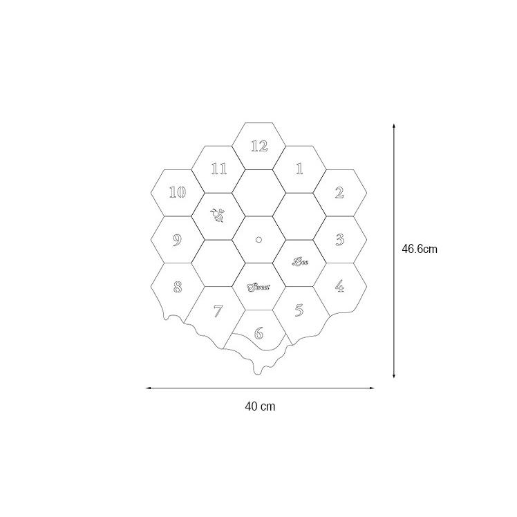 Gms 送料無料 おしゃれ 蜂 可愛い デザイン 大きい 北欧 壁掛け 小児 子供 子供部屋 蜜蜂 蜂蜜 ハチの巣 掛け時計 型番 Gms Gms G House 通販 Yahoo ショッピング